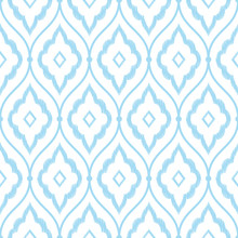 Seamless Blue Vintage Persian Ikat Pattern Vector