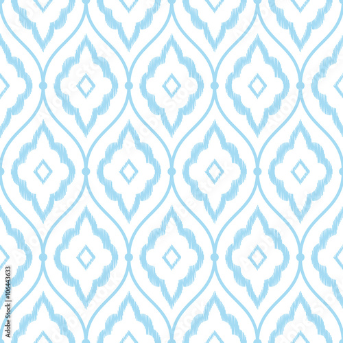 Naklejka na szybę Seamless blue vintage persian ikat pattern vector