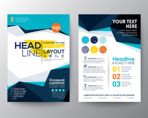 Canvas Print - abstract low polygon triangle shape poster brochure flyer design
