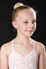 portrait of a pretty young girl with blonde hair