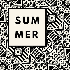 Aufkleber - Summer hipster boho background