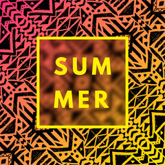 Aufkleber - Summer hipster boho background