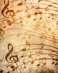 Wall Mural - Old music sheet