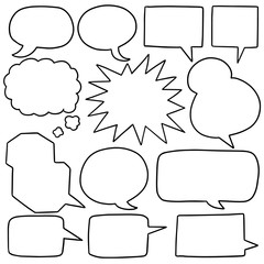 Poster - vector set of Speech Bubbles