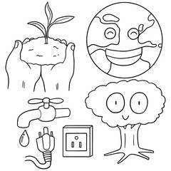 Poster - vector set of ecology icon