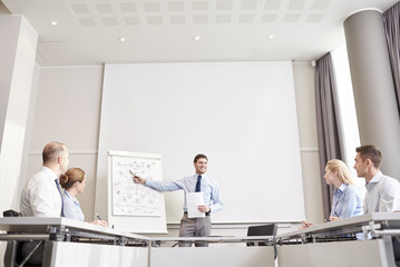 Sticker - group of smiling businesspeople meeting in office