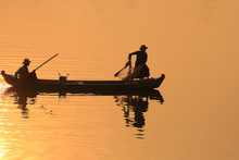 Fisherman Silhouette,U Bein Birdge