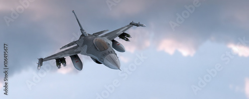 Fotografie, Obraz Fighter jet / 3d render