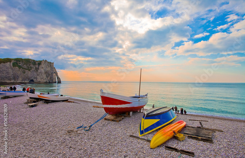 Fotografía Bateaux à Étretat, Normandie