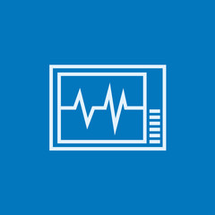 Canvas Print - Heart monitor line icon.