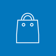 Poster - Shopping bag line icon.