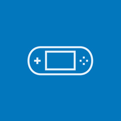 Poster - Game console gadget line icon.