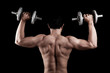 © halfbottle - Muscular Asian man with dumbbell