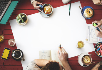 Wall Mural - web design team working planning website concept