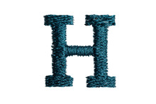 Embroidery Designs Alphabet H Isolate On White Background