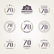 © aieps - Seventy years anniversary celebration logotype. 70th anniversary logo set.