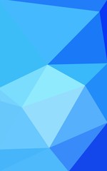 Wall Mural - blue polygonal design pattern, which consist of triangles and gradient in origami style.