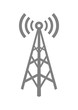 Grey transmitter icon on white background