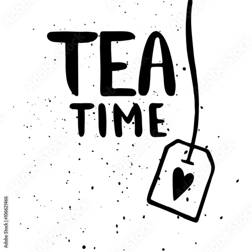 Photo Vector tea time illustration