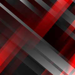 Abstract black and red geometric background. Modern overlapping strips. Vector illustration