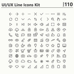 ui and ux big bold line icons kit