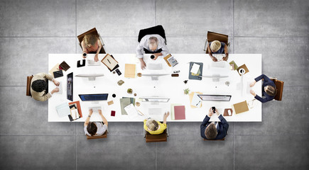 Wall Mural - business people office worker working concept