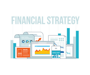 Business analysis, financial report and strategy. 