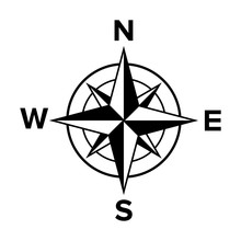 Compass Rose Or Windrose / Rose Of The Winds Flat Icon For Apps And Websites