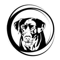 Poster - Vector illustration of dog logo.