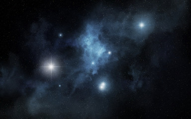 Wall Mural - blue nebula
