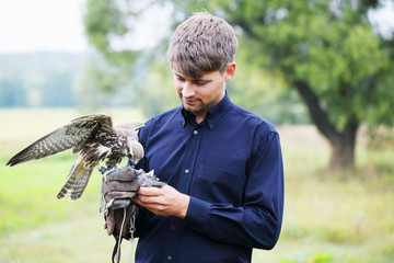 man and falcon