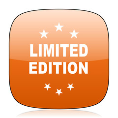 Poster - limited edition orange square web design glossy icon