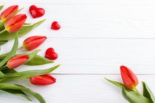 Red Tulips Background