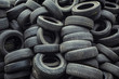 © zozzzzo - used car tires pile in the tire repair shop yard
