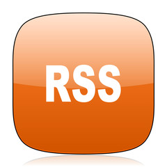 Aufkleber - rss orange square web design glossy icon