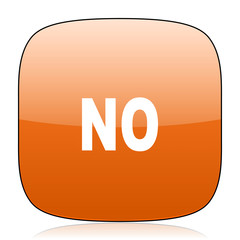 Poster - no orange square web design glossy icon