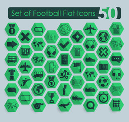 Poster - Set of football icons