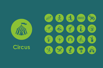 Wall Mural - Set of circus simple icons