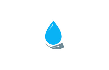 Sticker - water drop hand logo