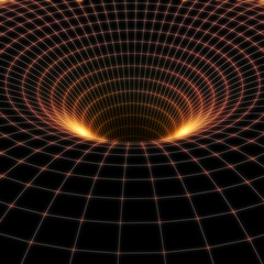Wall Mural - abstract black holes, wormholes, warp tunnel.