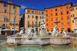 Neptune fountain in Navona square, Rome, Italy