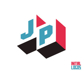 Wall Mural - JP Initial Logo for your startup venture