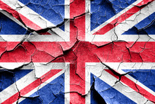 Grunge Great Britain Flag With Some Cracks And Vintage Look