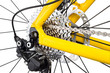 derailleur mechanism on a bicycle isolated on white background / Schaltwerk an einem Fahrrad isoliert auf weißem Hintergrund