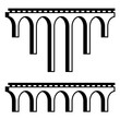 vector classical viaduct bridge black symbol