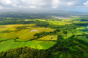 Poster - Stunning aerial view of spectacular jungles, Kauai