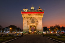 Patuxay Monument In Vientiane, Laos.