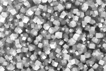 Wall Mural - Abstract gray cubes three dimensional background