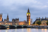 Fototapeta Londyn - Big Ben and House of Parliament, London, UK