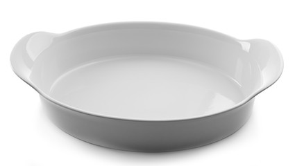 Canvas Print - ceramic baking dish, isolated on white